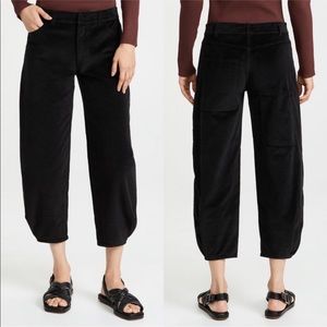 Tibi Stretch Velveteen Brancusi Pants in Black Size 28